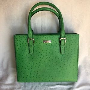 Ostrich print bright green kate spade Quinn